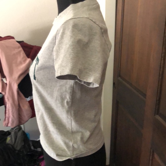 Small, Brandy Melville, T-shirt, and gray green letters - Picture 2 of 3